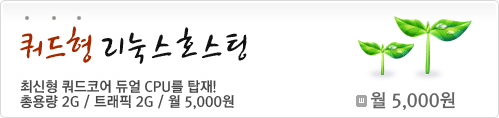 쿼드형 리눅스 호스팅